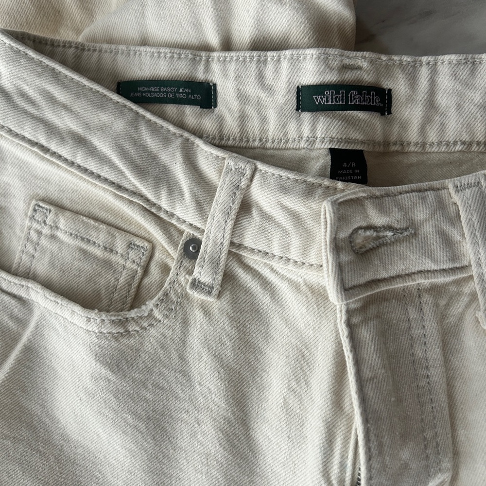 Wild Fable Cream High Rise Women Jeans
